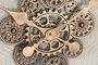 DKD Home Decor Reloj de Pared Metal y Cristal Blanco y Dorado 60x60 cm