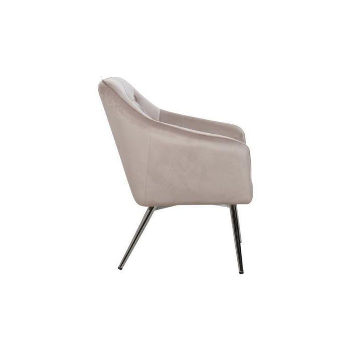 DKD Home Decor Butaca Gris Plateado Poliester Metal Velvet 67 x 90 x 74 cm