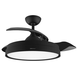 Cecotec Ventilador de Techo EnergySilence Aero 4280 Invisible con Luz y Aspas Retráctiles, Negro