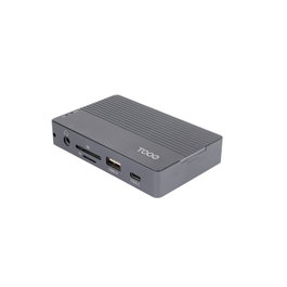 Tooq TQE-2242G Caja Externa SSD M.2 y HUB USB-C 10 en 1, Gris