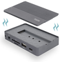 Tooq TQE-2242G Caja Externa SSD M.2 y HUB USB-C 10 en 1, Gris