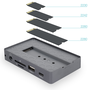Tooq TQE-2242G Caja Externa SSD M.2 y HUB USB-C 10 en 1, Gris