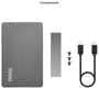 Tooq TQE-2242G Caja Externa SSD M.2 y HUB USB-C 10 en 1, Gris