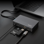 Tooq TQE-2242G Caja Externa SSD M.2 y HUB USB-C 10 en 1, Gris