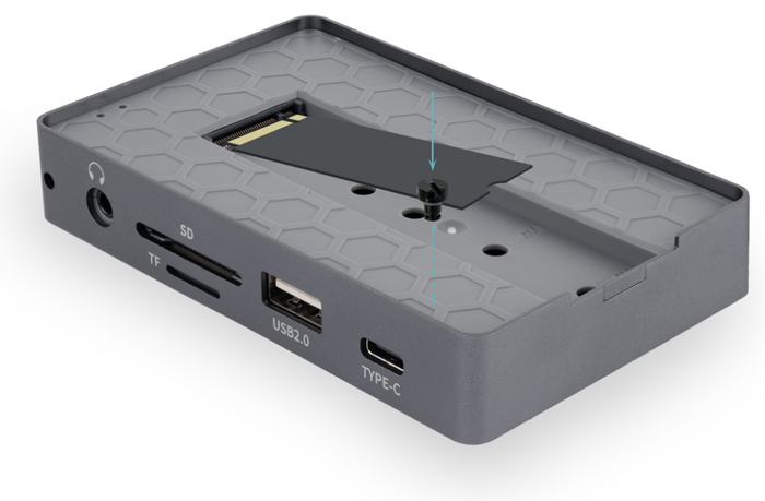 Tooq TQE-2242G Caja Externa SSD M.2 y HUB USB-C 10 en 1, Gris Tooq TQE-2242G Caja Externa SSD M.2 y HUB USB-C 10 en 1, Gris