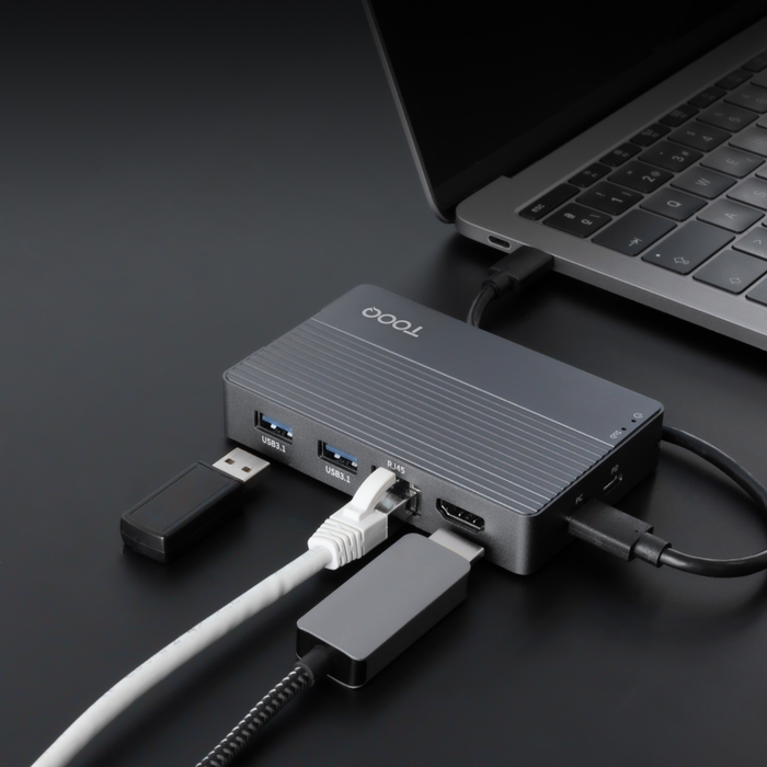 Tooq TQE-2242G Caja Externa SSD M.2 y HUB USB-C 10 en 1, Gris Tooq TQE-2242G Caja Externa SSD M.2 y HUB USB-C 10 en 1, Gris