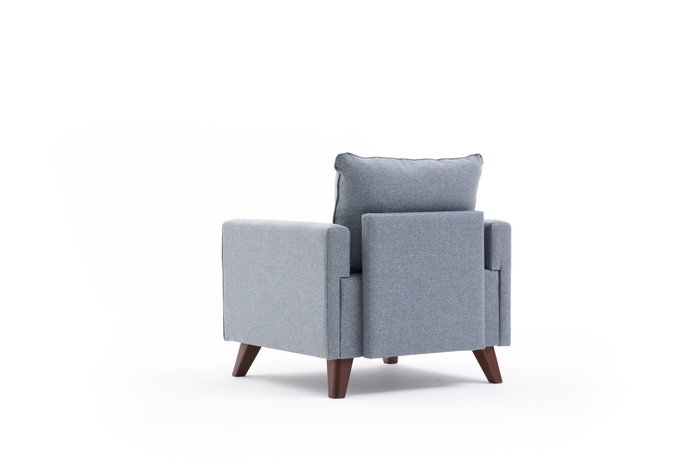 Atelier Del Sofa Sofá de 1 Plaza Azul Tapizado en Poliéster Cómodo y Elegante 82x85x81 cm