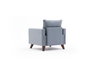 Atelier Del Sofa Sofá de 1 Plaza Azul Tapizado en Poliéster Cómodo y Elegante 82x85x81 cm