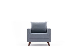 Atelier Del Sofa Sofá de 1 Plaza Azul Tapizado en Poliéster Cómodo y Elegante 82x85x81 cm