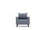 Atelier Del Sofa Sofá de 1 Plaza Azul Tapizado en Poliéster Cómodo y Elegante 82x85x81 cm