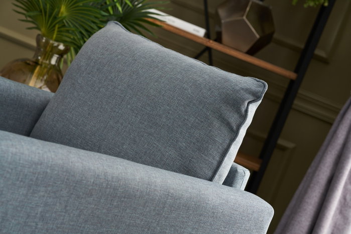 Atelier Del Sofa Sofá de 1 Plaza Azul Tapizado en Poliéster Cómodo y Elegante 82x85x81 cm