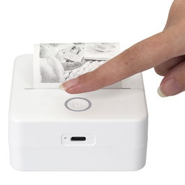 Be Mix Mini Impresora Térmica B/N Inalámbrica Bluetooth para Fotos y Notas, Compatible con App Tiny Print