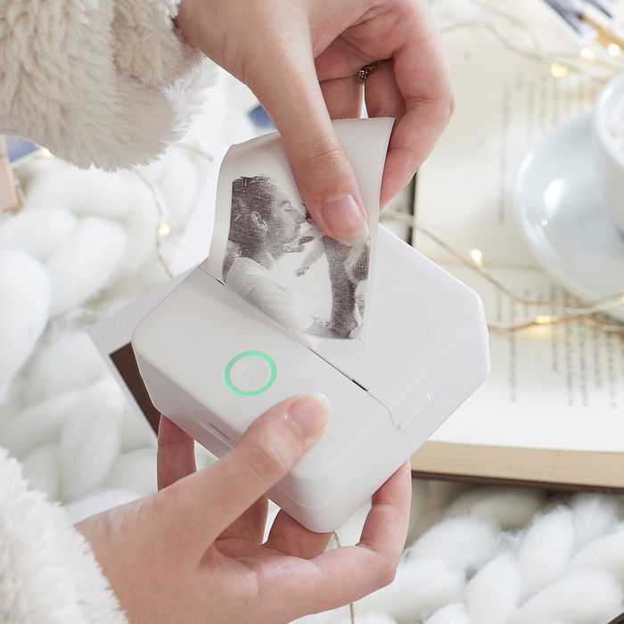 Be Mix Mini Impresora Térmica B/N Inalámbrica Bluetooth para Fotos y Notas, Compatible con App Tiny Print