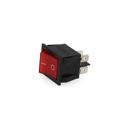 Edm Interruptor luminoso rojo empotrado 4 patillas 16A 250V