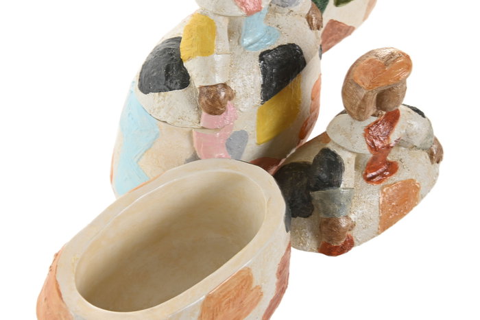 DKD Home Decor Figura de Resina Damas y Joyero Multicolor Surtida