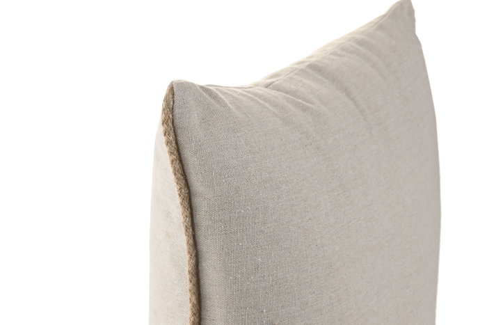 DKD Home Decor Cojín Algodón y Yute Natural 45x45 cm (Pack de 2)