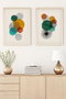 Wallity Pinturas Decorativas MDF con Marco de Madera 50 x 70 cm 2 Piezas
