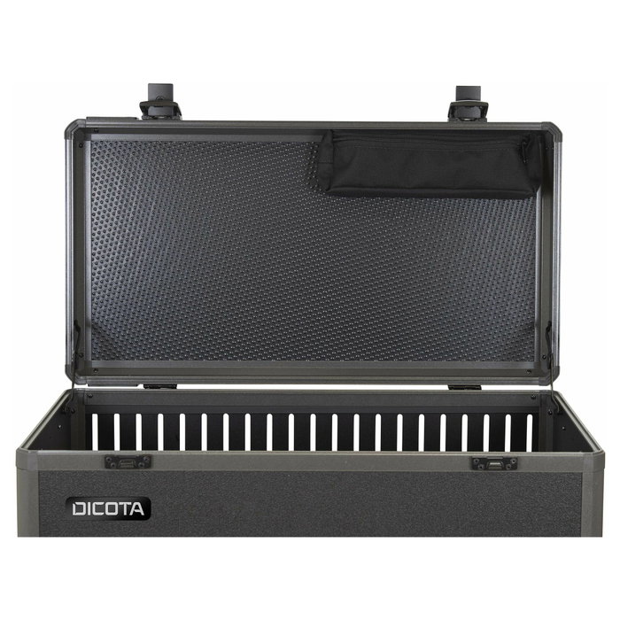 DICOTA D32004 Carro de Carga y Gestión para 14 Portátiles, Negro, Aluminio, Versión EU