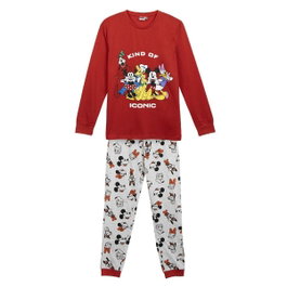 Cerdá Pijama Largo Single Jersey Mickey XS Rojo