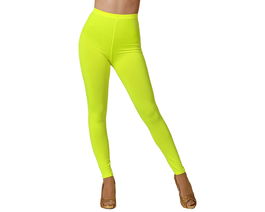 Leggings Amarillo Fluor Liso Adulto para Disfraces, Carnaval, Fiestas de Neón y Animaciones Escolares