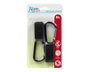 KioKids Mosquetones Pequeños con Velcro para Carrito Negro