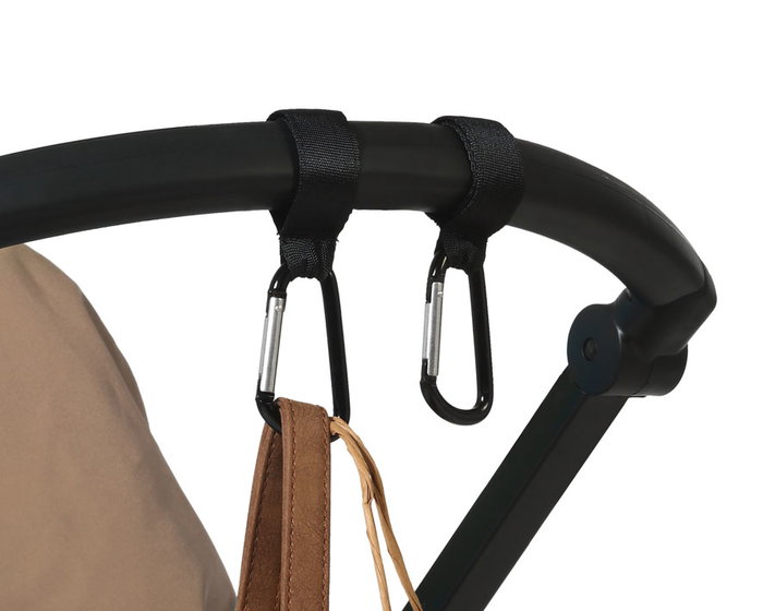KioKids Mosquetones Pequeños con Velcro para Carrito Negro KioKids Mosquetones Pequeños con Velcro para Carrito Negro