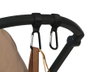 KioKids Mosquetones Pequeños con Velcro para Carrito Negro