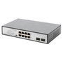 Digitus Conmutador Gigabit No Administrado, 8 Puertos (6 PoE+), 2 SFP, 180W Presupuesto PoE, Negro, Switch de Red