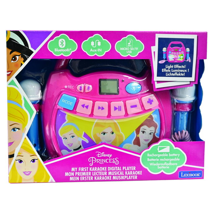 Altavoz Bluetooth con Micrófono Karaoke Lexibook PRINCESA DE DISNEY Altavoz Bluetooth con Micrófono Karaoke Lexibook PRINCESA DE DISNEY