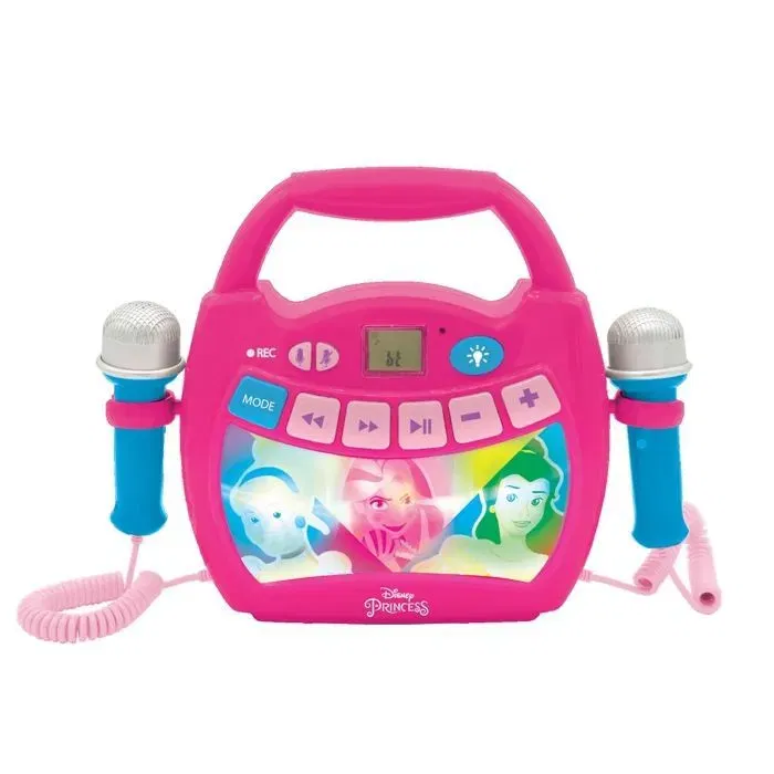Lexibook Altavoz Bluetooth Karaoke Princesa de Disney con Efectos de Luz y 2 Micrófonos, Batería Recargable Lexibook Altavoz Bluetooth Karaoke Princesa de Disney con Efectos de Luz y 2 Micrófonos, Batería Recargable