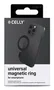 Celly MAGCADAPTERBK Anillo Magnético Universal para Teléfono Móvil o Smartphone, Accesorio de Plástico Negro