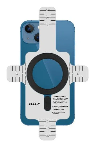 Celly MAGCADAPTERBK Anillo Magnético Universal para Teléfono Móvil o Smartphone, Accesorio de Plástico Negro