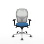 PIQUERAS Y CRESPO Silla de oficina Jorquera con mecanismo Sincro, Azul claro y Blanco