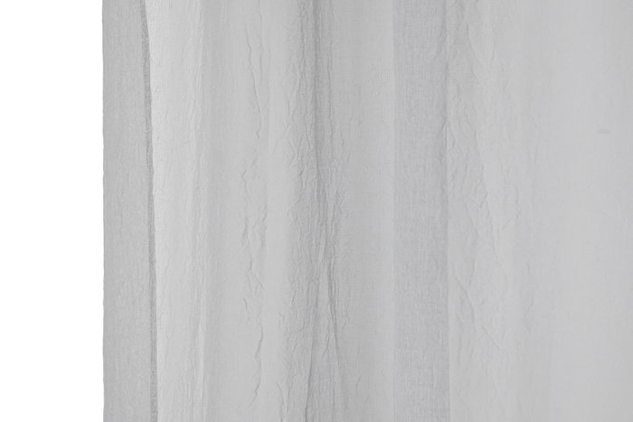 DKD Home Decor Cortina de Algodón y Poliéster con Trabillas, 140x260 cm, Gris Claro