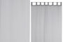 DKD Home Decor Cortina de Algodón y Poliéster con Trabillas, 140x260 cm, Gris Claro