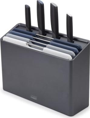 Joseph Joseph Folio Plus Set de 8 piezas de tablas de cortar y cuchillos Gris