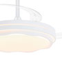 Cristalrecord Ventilador de techo LED CCT 3 aspas retráctiles 60W 6600lm Blanco Ø106 cm Altura 30,5-40,5 cm