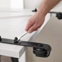 Emuca Kit de herrajes para una puerta corredera colgada de madera Barn, Con cierre suave, tableros no incluidos, Acero y Plástico, Pintado negro