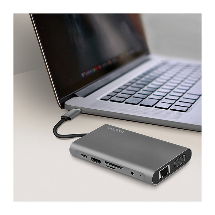 LogiLink Dockingstation USB 3.2 Gen1 USB-C de 10 puertos con PD