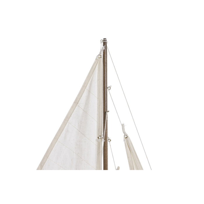 DKD Home Decor Barco de Madera Azul Marino