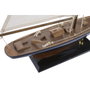 DKD Home Decor Barco de Madera Azul Marino