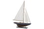 DKD Home Decor Barco de Madera Azul Marino