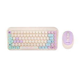 Tanooki Pack Teclado y Ratón Inalámbrico Crema