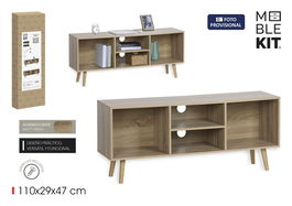 Inde Mueble Auxiliar Moblekit con 4 Compartimentos, 110 x 29 x 47 cm (Al x An x Pr)
