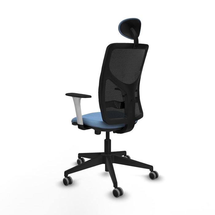 PIQUERAS Y CRESPO Silla de oficina Motilla Azul cielo con mecanismo Sincro/Traslack