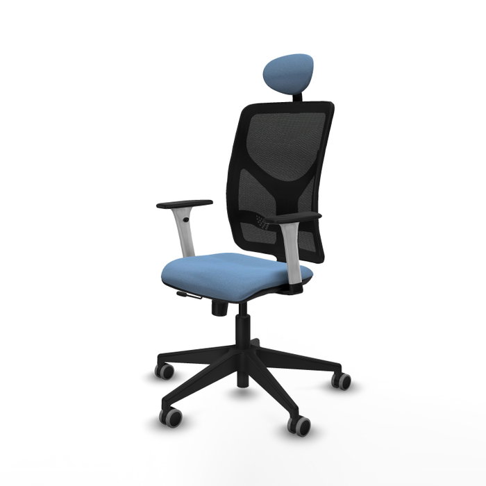 PIQUERAS Y CRESPO Silla de oficina Motilla Azul cielo con mecanismo Sincro/Traslack