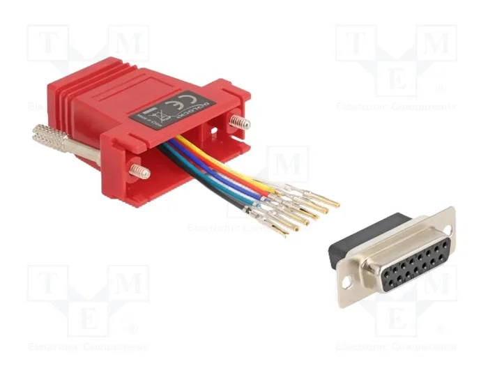 DeLOCK 67089 Adaptador D-Sub 15 Hembra a RJ12 Hembra Rojo DeLOCK 67089 Adaptador D-Sub 15 Hembra a RJ12 Hembra Rojo
