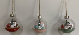DKD Home Decor Decoración Colgante de PVC con Muñeco de Nieve y LED Surtida