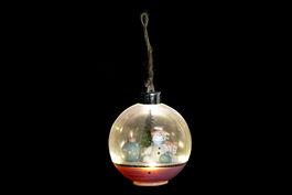 DKD Home Decor Decoracion Colgante Navidad Rosa Verde PVC LED 8 x 8 x 8 cm (12 Unidades)