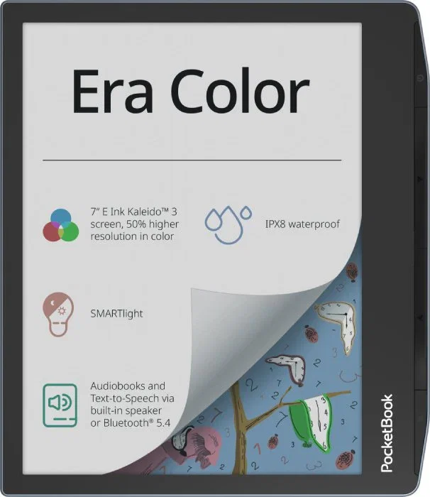 PocketBook Era Color - Lector de eBooks 7" (17.8 cm) Pantalla Táctil a Color E Ink Kaleido, 32 GB, WiFi, Negro o Azul Claro